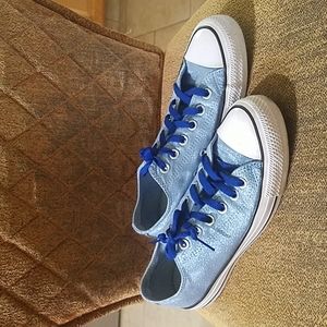 sparkly navy converse